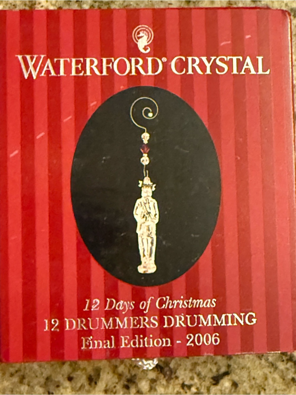 Waterford Crystal 12 Drummers Drumming Ornament 2006 Final Edition NIB
